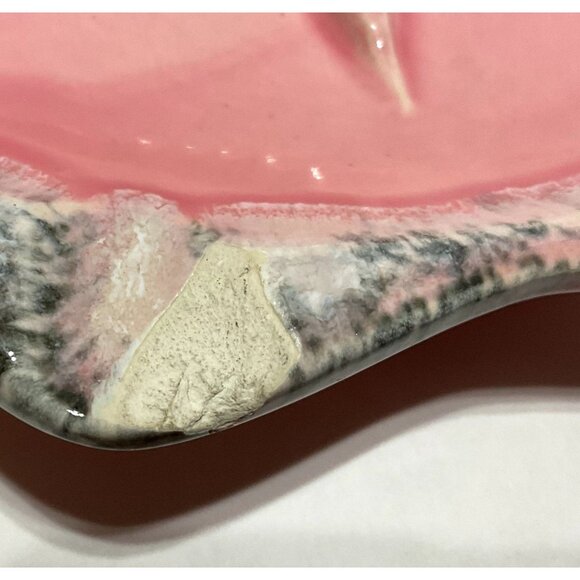 Vtg Hull MCM Ceramic Ashtray Pink USA Made A-5 1.75" H X 11.25" DIAM LARGE - Picture 4 of 6